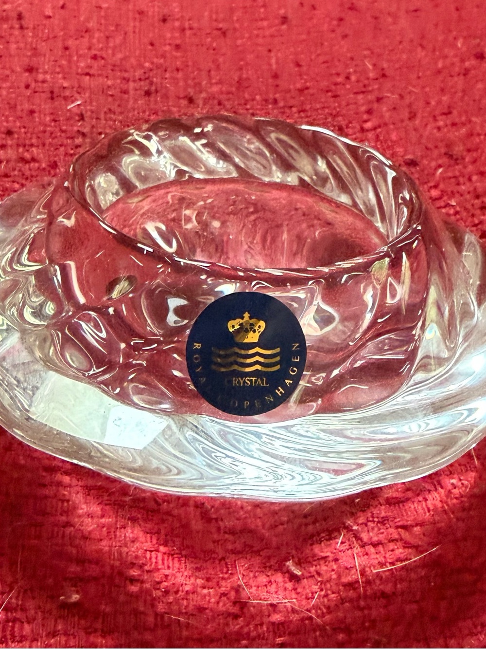 Royal Copenhagen Crystal Tealight Candle Holder - Small - Vintage NIB